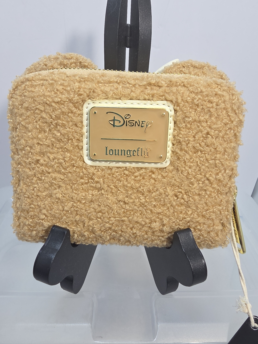 Loungefly Hard Tag Disney Minnie Mouse Sherpa Zip Wallet NWT - Picture 2 of 3